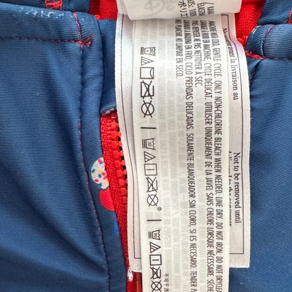 Disney Blue and Red Hooded One Piece Mickey Mouse infant - Picture 4 of 8